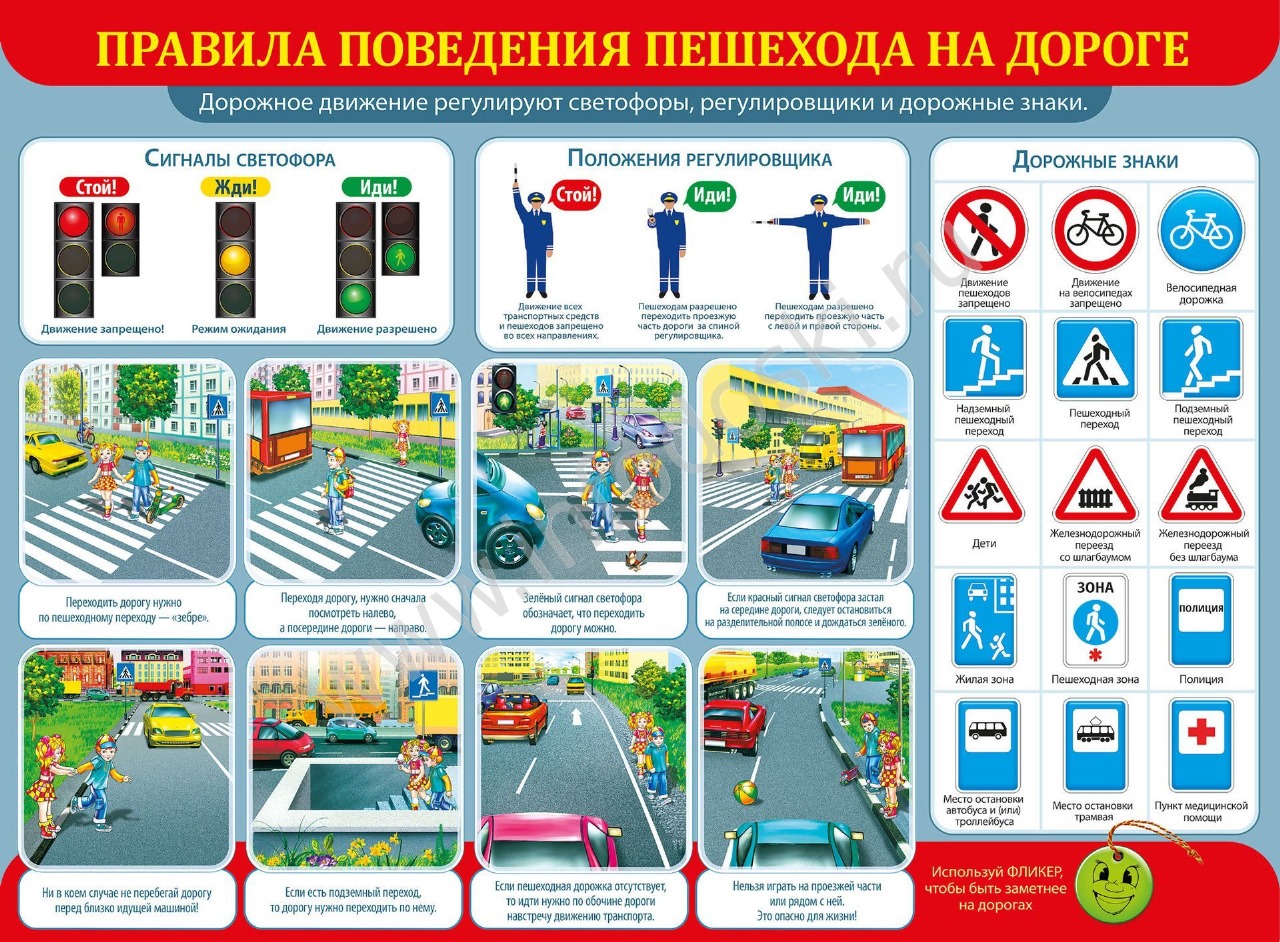 Правила поведения пешехода на дорогах